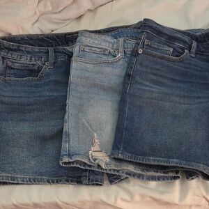 3 Pairs of Lucky Brand Blue Denim Cutoff Shorts Size 4